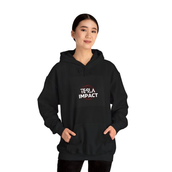 Tesla Impact Unisex Heavy Blend Hoodie - Perfect for Innovators and Tech Enthusiasts - Image 5