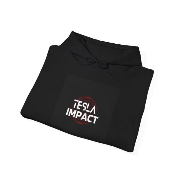 Tesla Impact Unisex Heavy Blend Hoodie - Perfect for Innovators and Tech Enthusiasts - Image 3